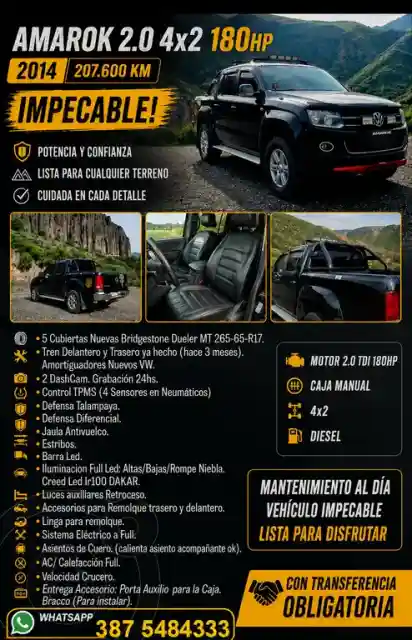 Volkswagen Amarok Dc 4X2 Highline Pack (180Cv)  2014 - foto 2