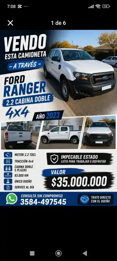 Ford Ranger 2.2 Cd Xl Tdci 125Cv 4X4 2023 - foto 5