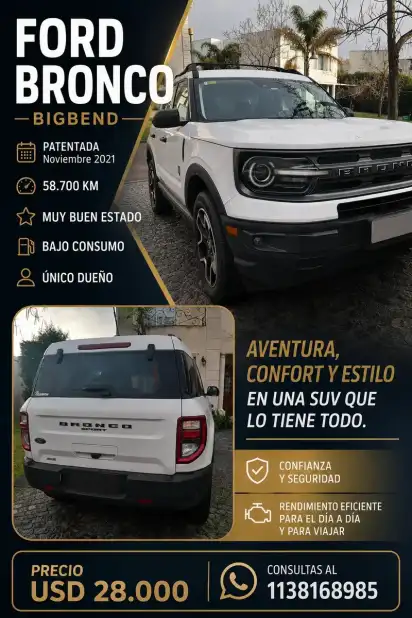 Ford Bronco Sport 1.5 4Wd Big Bend At8 2021 - foto 5
