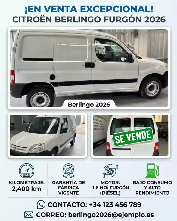 Citroën Berlingo Furgon 1.6 Hdi 92 Bussines 2026 - foto 4