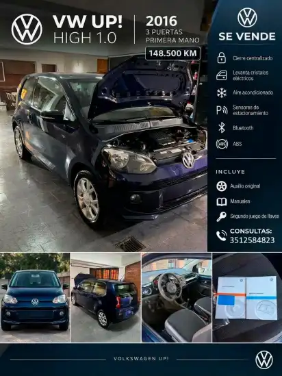 Volkswagen Up! 1.0 High Up! 75Cv 2016 - foto 3