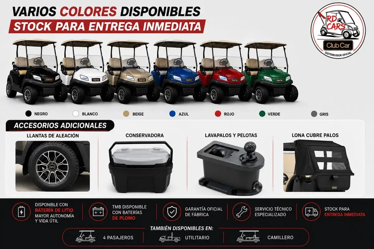 Club Car Tempo Golf , 4 Pasajeros, Utilitario, Camillero 2026 - foto 5
