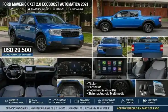 Ford Maverick 2.0 Ecoboost Xlt At8 2Wd 2021 - foto 3