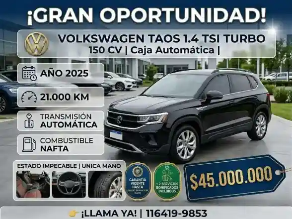 Volkswagen Taos 1.4 250 Tsi Comfortline Tiptronic 2025 - foto 1