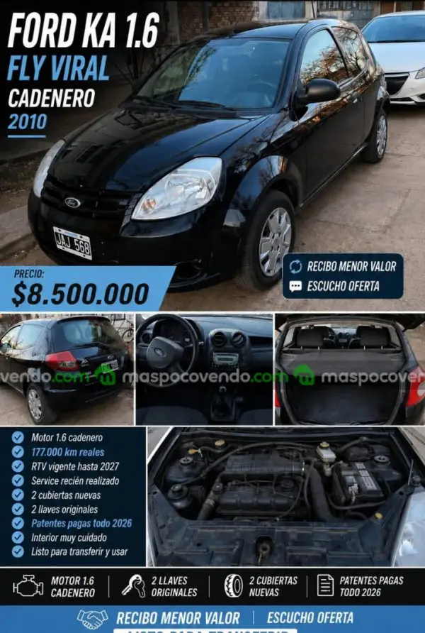 Ford Ka 2010- 1.6 - Cadenero  2010 - foto 1