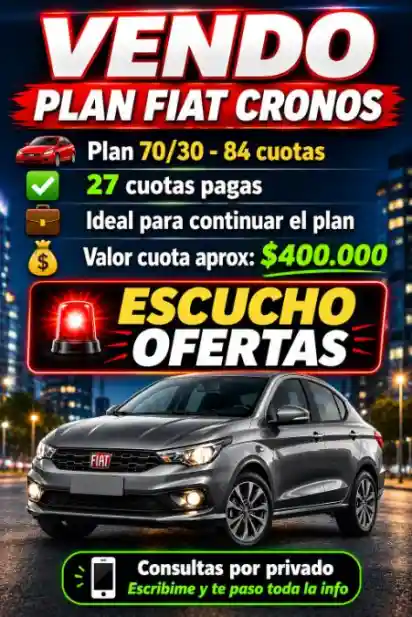 Fiat Cronos 28 Cuotas Pagas - foto 1