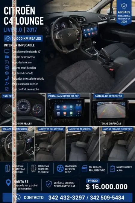 Citroën C4 Lounge Live 2.0-2017-75.000Km-(No Thp)  2017 - foto 2