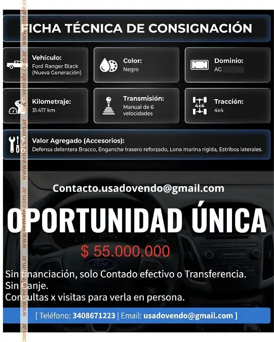 Ford Ranger Black 4X4  2024 - foto 4