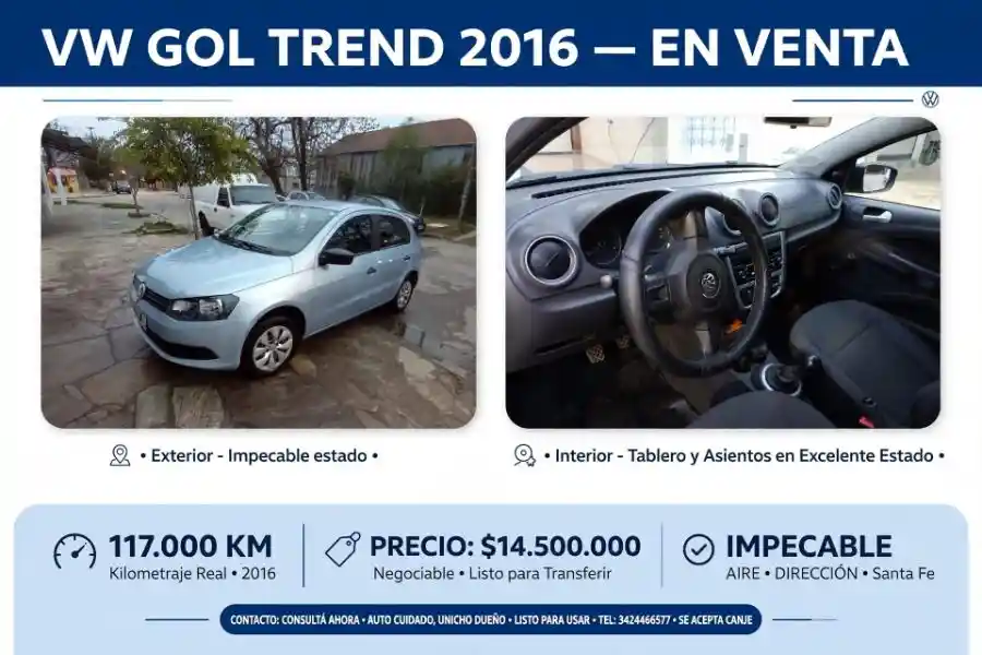 Volkswagen Gol Trend Nafta 2016  2016 - foto 1