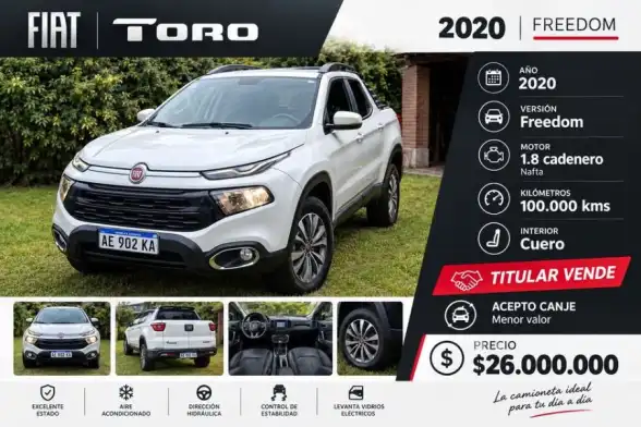 Fiat Toro Freedom 1.8 At 2020  2020 - foto 1