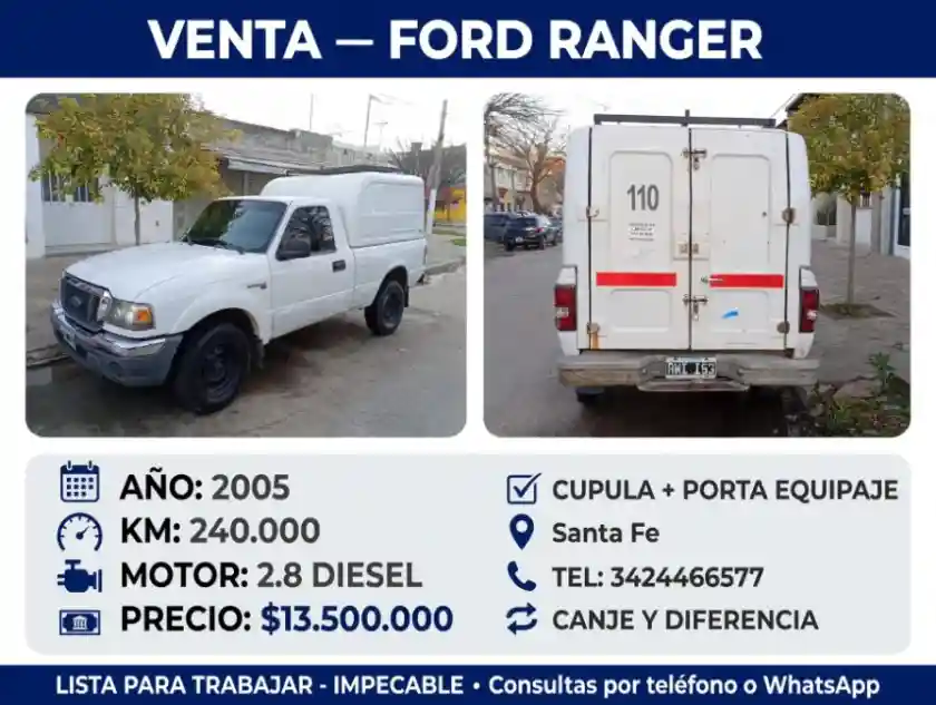 Ford Ranger Cabina Simple 2005 2.8 Diesel  2005 - foto 1